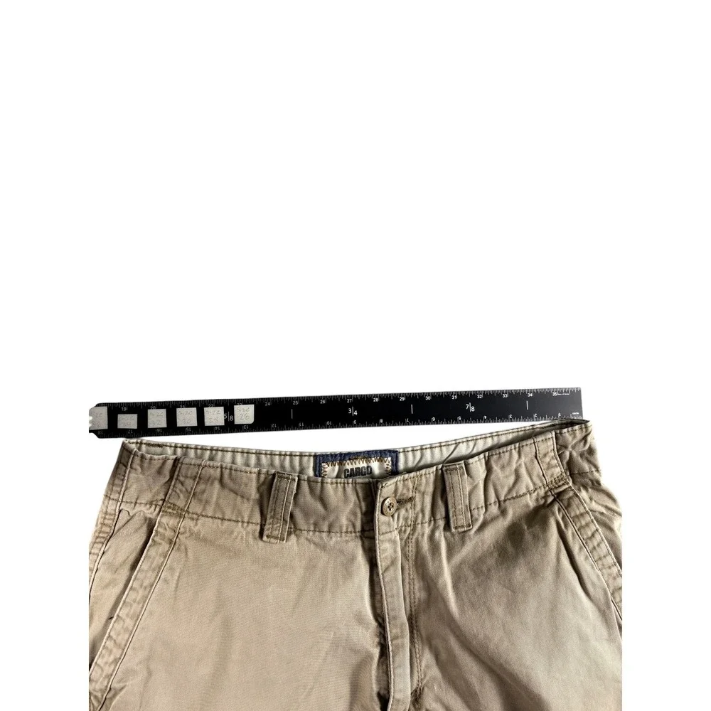 Signature by Levi Strauss Cargo Shorts Mens 34 Khaki Tan Vintage Workwear Y2K